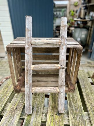 Stoere ladder hout/zwart