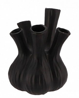 Zwarte vaas (middel) 20x25cm