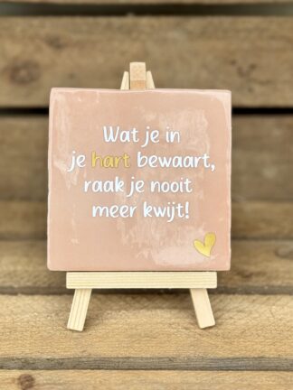 Wat je in je hart bewaart, raak je nooit meer kwijt! (ROZE)