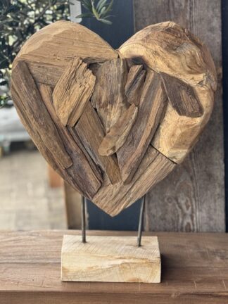 Houten Hart van Drijfhout – Uniek & Vol Karakter 🤎