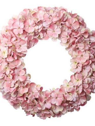 Hortensia krans roze L 50cm