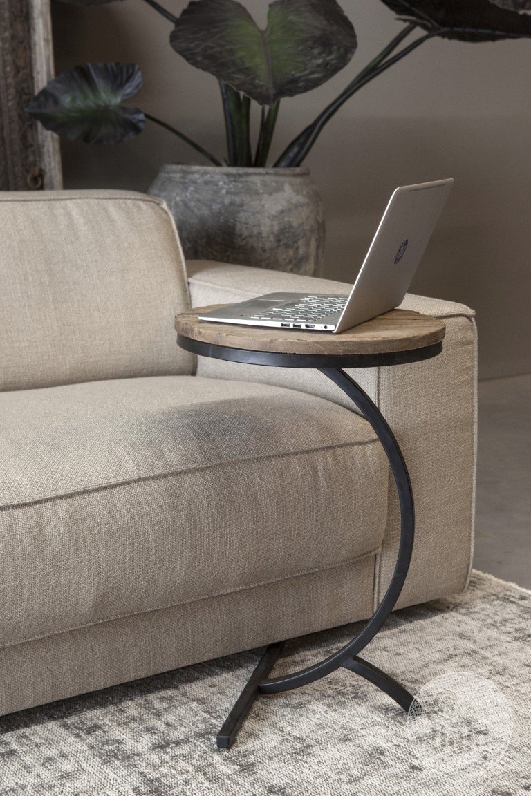 Be Uniq bijzettafel / laptop tafel stoer hout