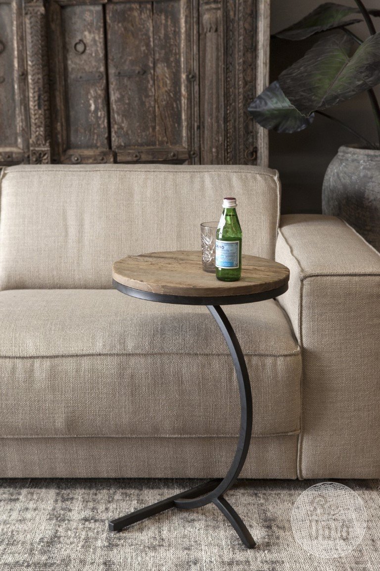 Be Uniq bijzettafel / laptop tafel stoer hout