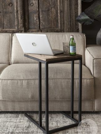 Be UNIQ bijzettafel / Laptop tafeltje stoer hout