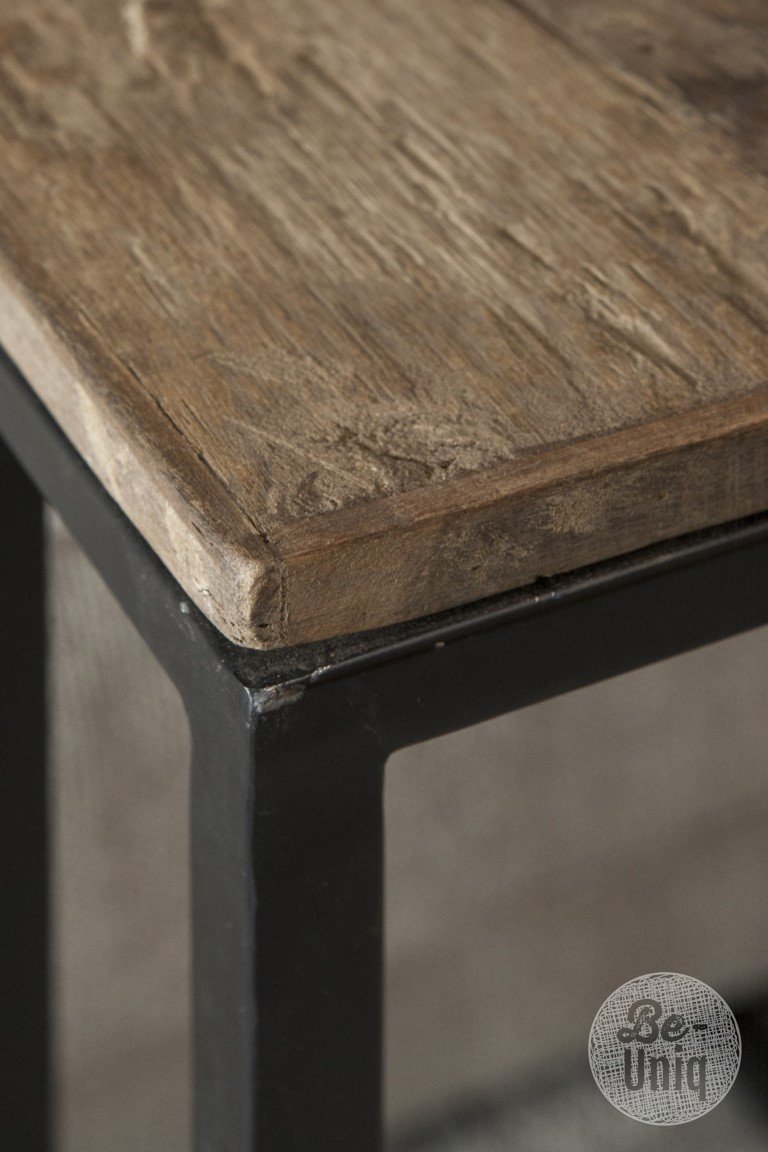 Be UNIQ bijzettafel / Laptop tafeltje stoer hout