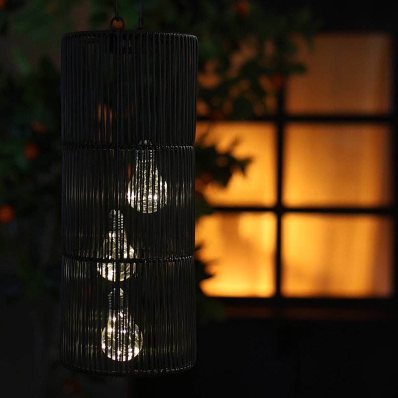 Solar lamp recht (zwart) groot - Afbeelding 3