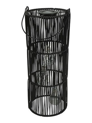 Zwarte hangende solar lamp