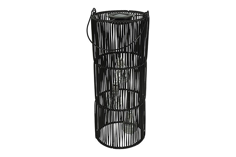 Zwarte hangende solar lamp