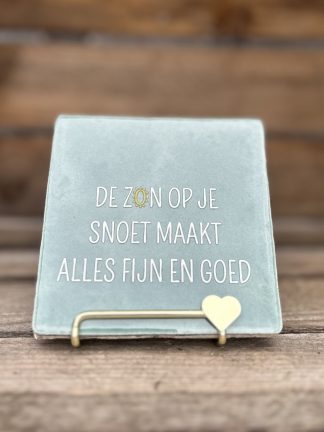 Tegeltje De zon op je snoet