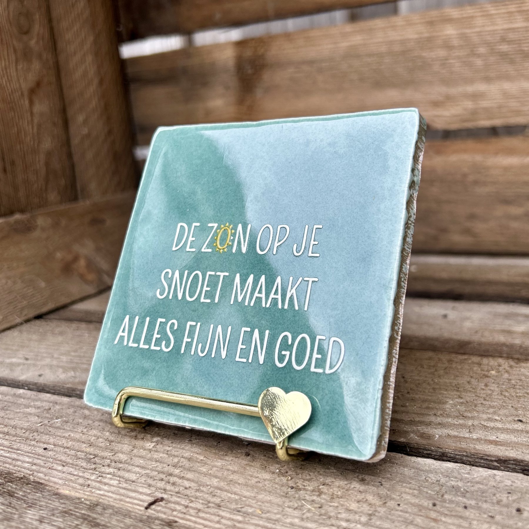 Tegeltje De zon op je snoet - Afbeelding 4