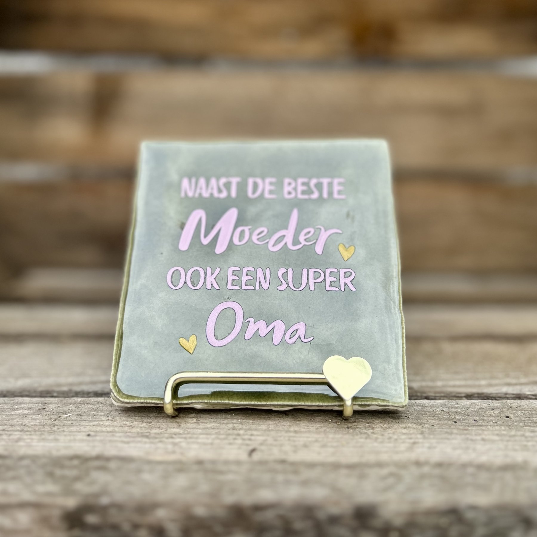 Tegeltje Super Oma groen