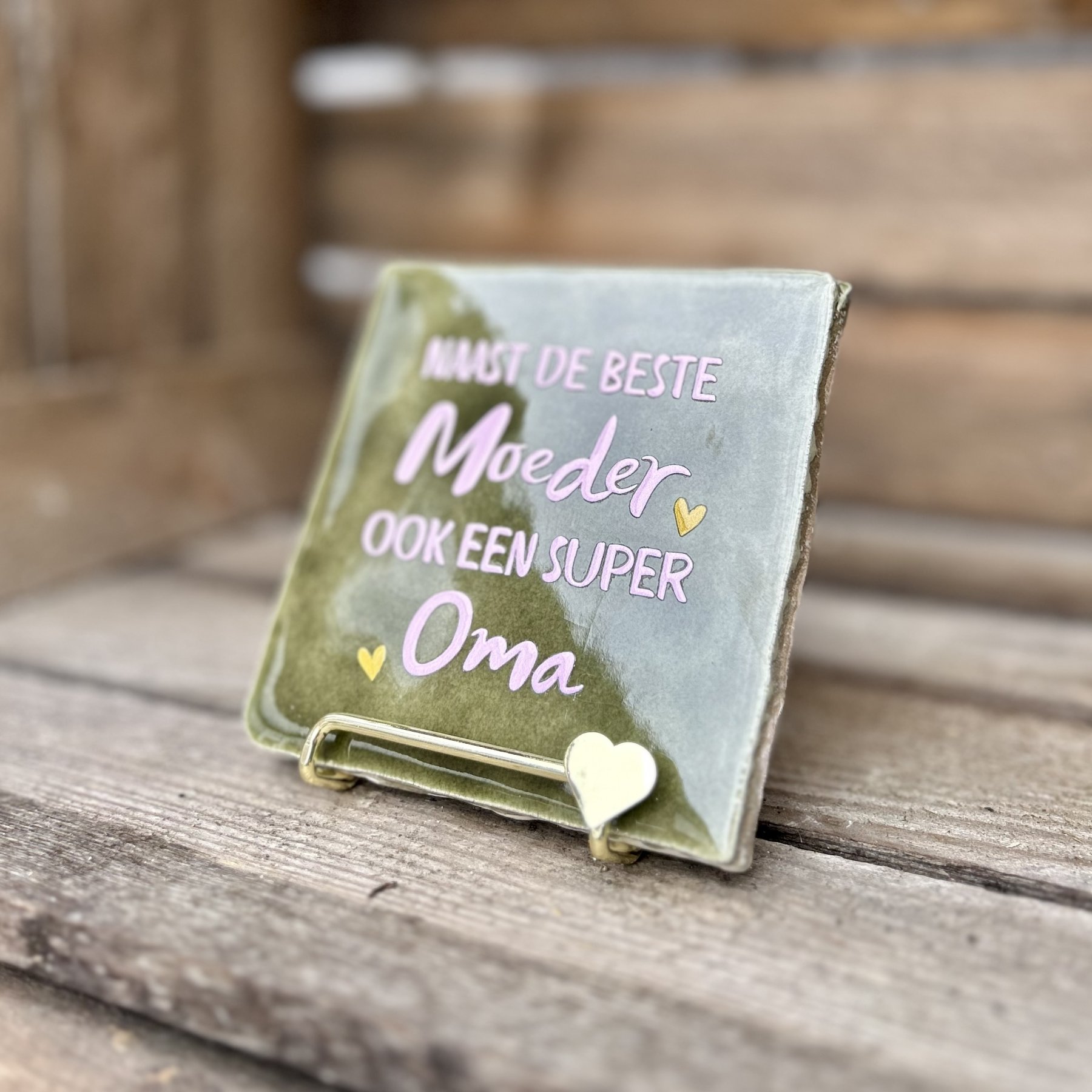 Tegeltje Super Oma groen - Afbeelding 2