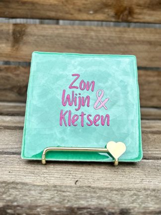 Tegeltje Zon, wijn en kletsen Groen