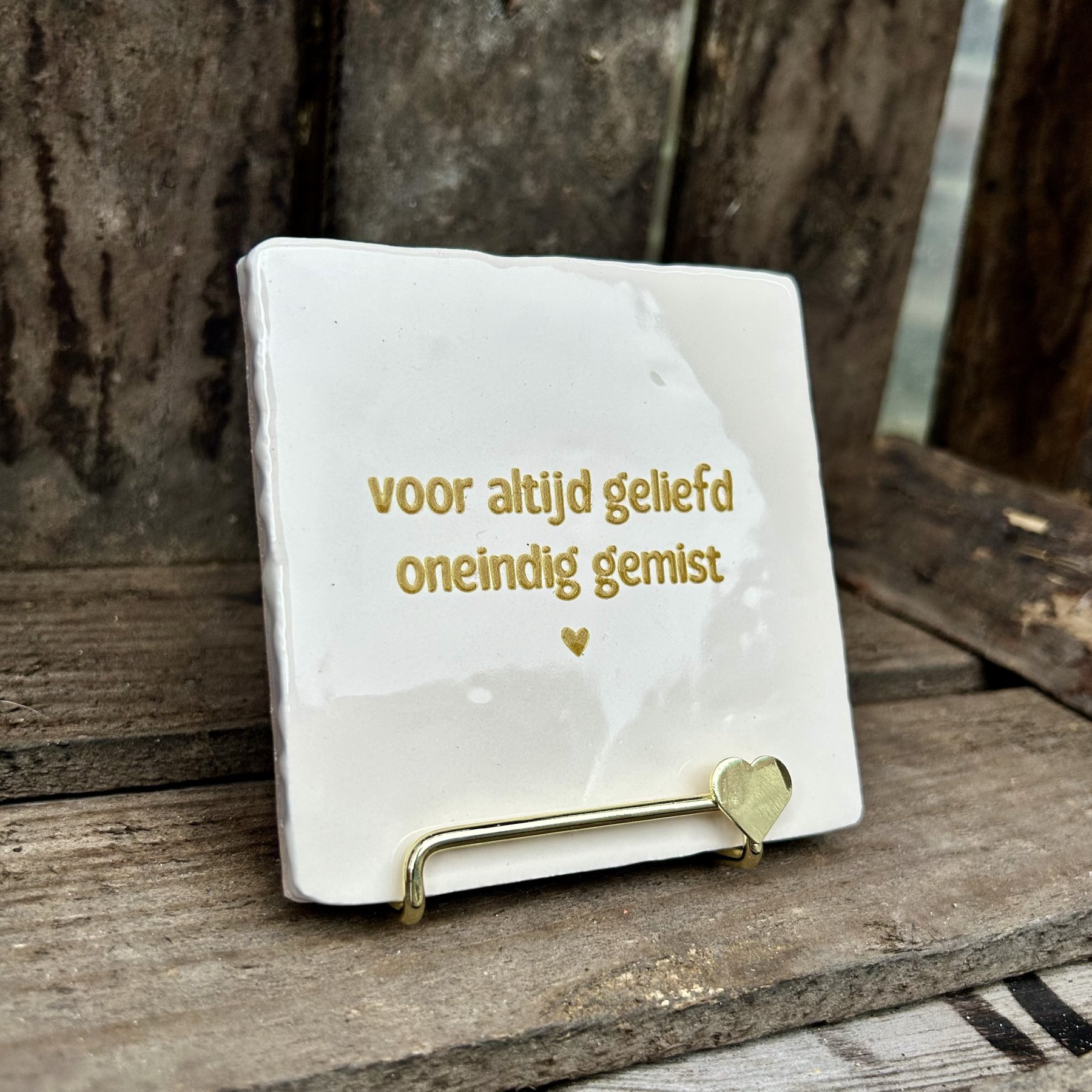 Tegeltje Voor altijd geliefd, oneindig gemist - Afbeelding 3