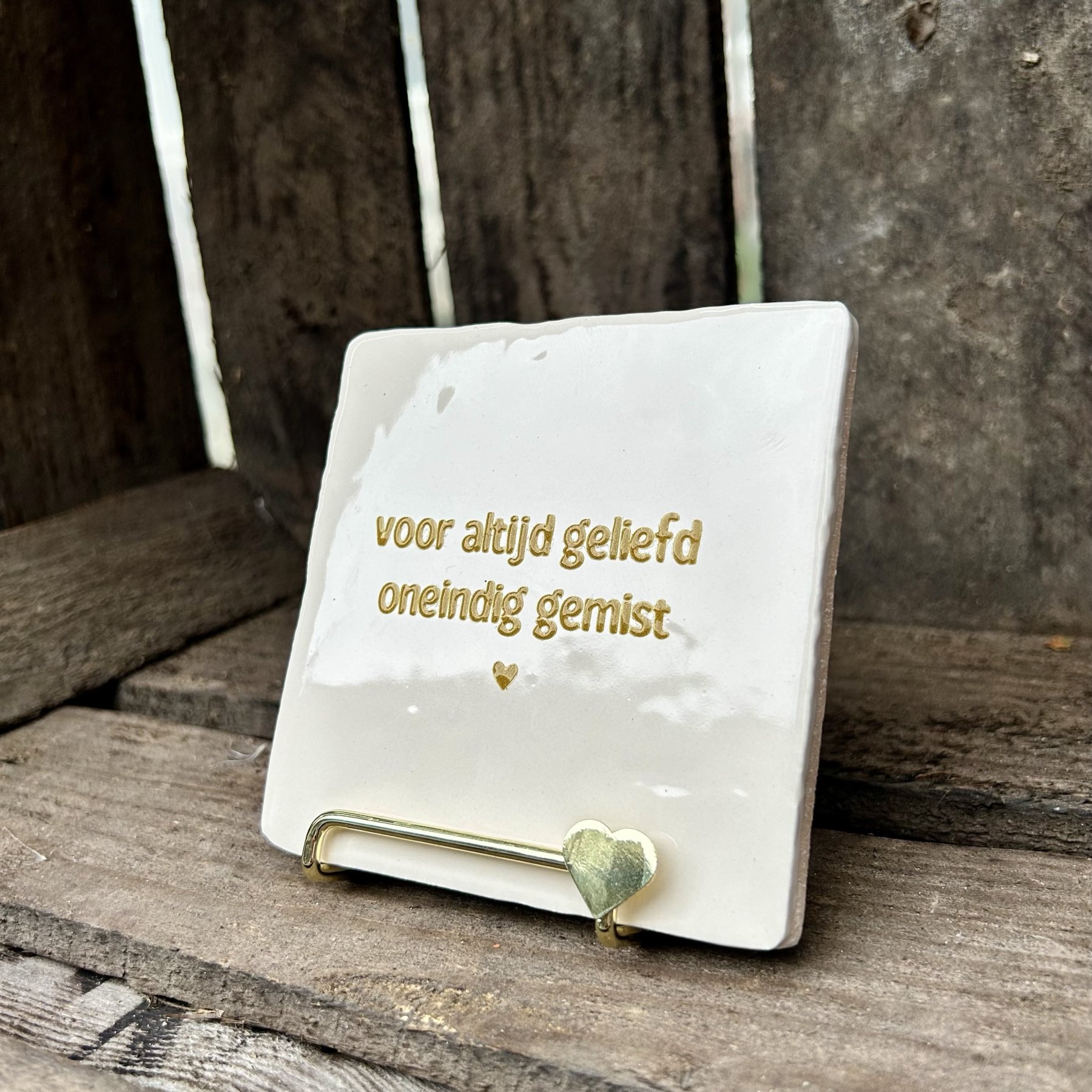 Tegeltje Voor altijd geliefd, oneindig gemist - Afbeelding 2
