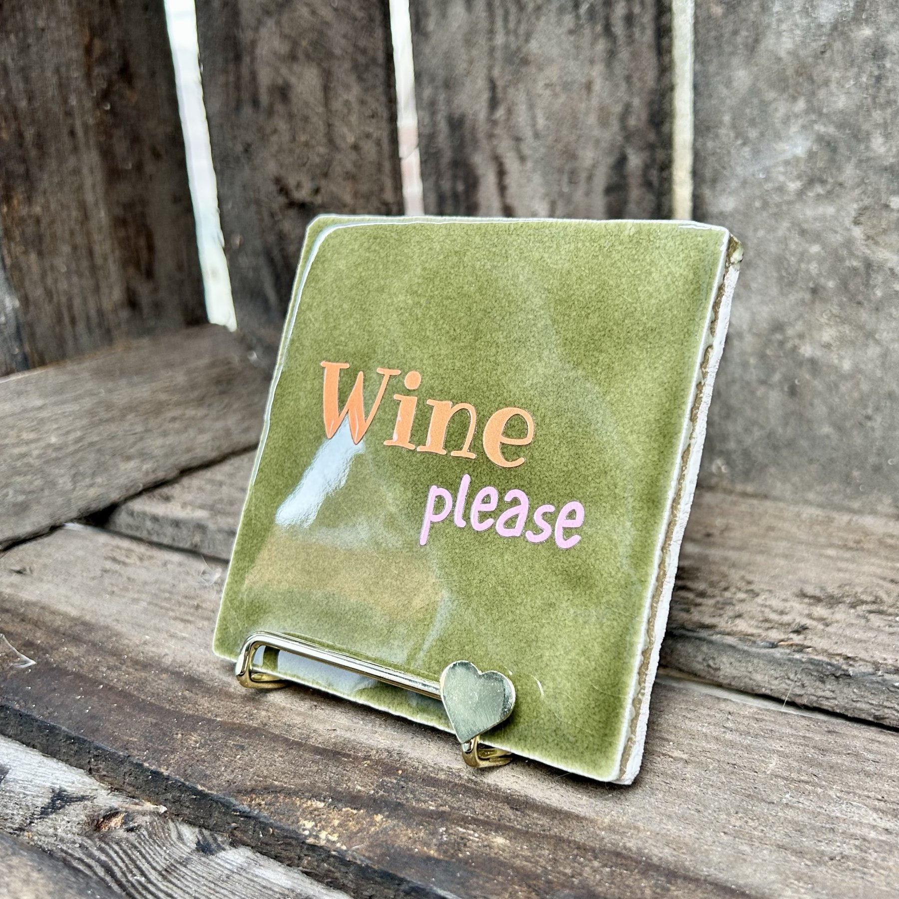 Tegeltje Wine please (groen) - Afbeelding 3
