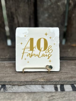 Tegeltje 40 en Fabulous (beige)