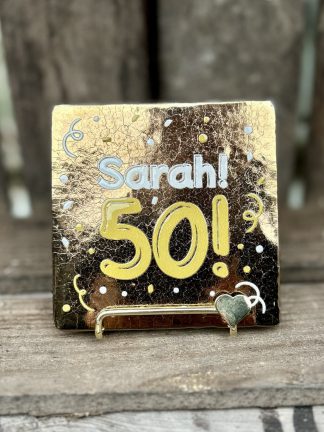 Tegeltje Sarah! 50! (brons)