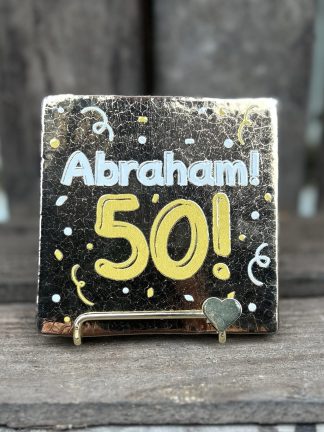 Tegeltje Abraham! 50! (brons)