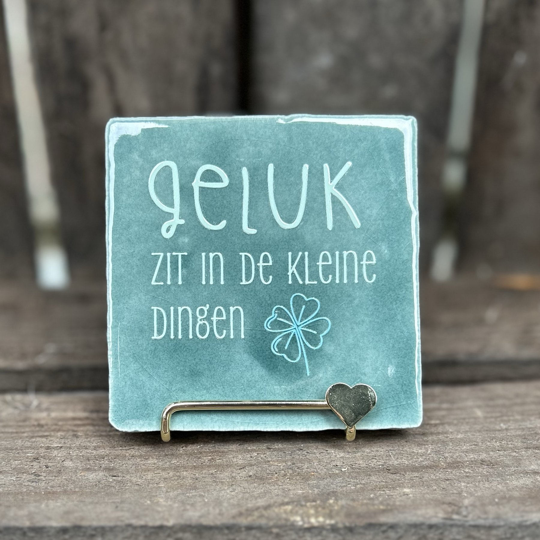 Tegeltje Geluk zit in de kleine dingen (blauw)