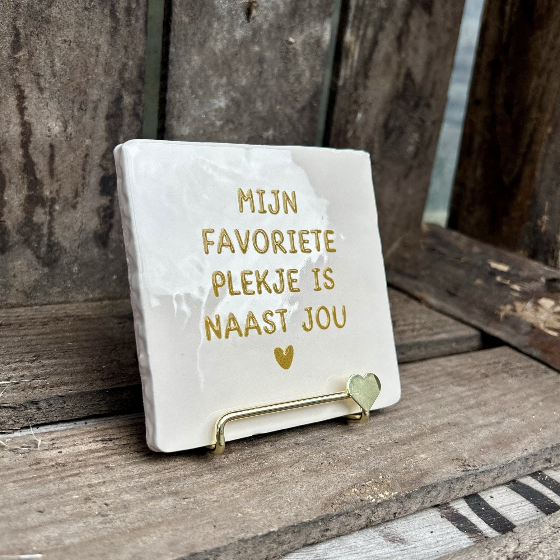 Tegeltje Mijn favoriete plekje is naast jou - Afbeelding 3