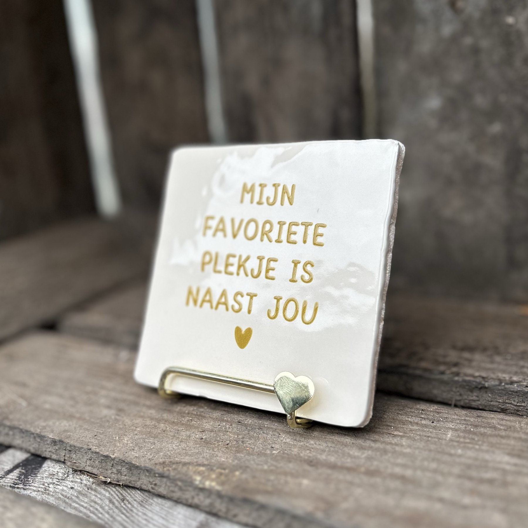 Tegeltje Mijn favoriete plekje is naast jou - Afbeelding 2