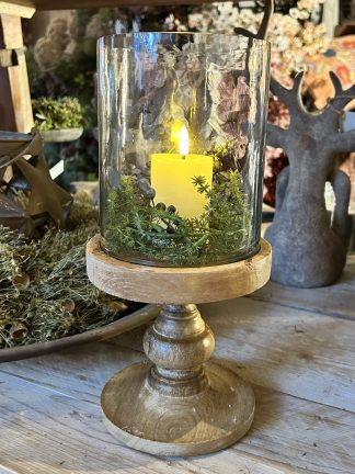 Kaarsenstandaard met glas medium