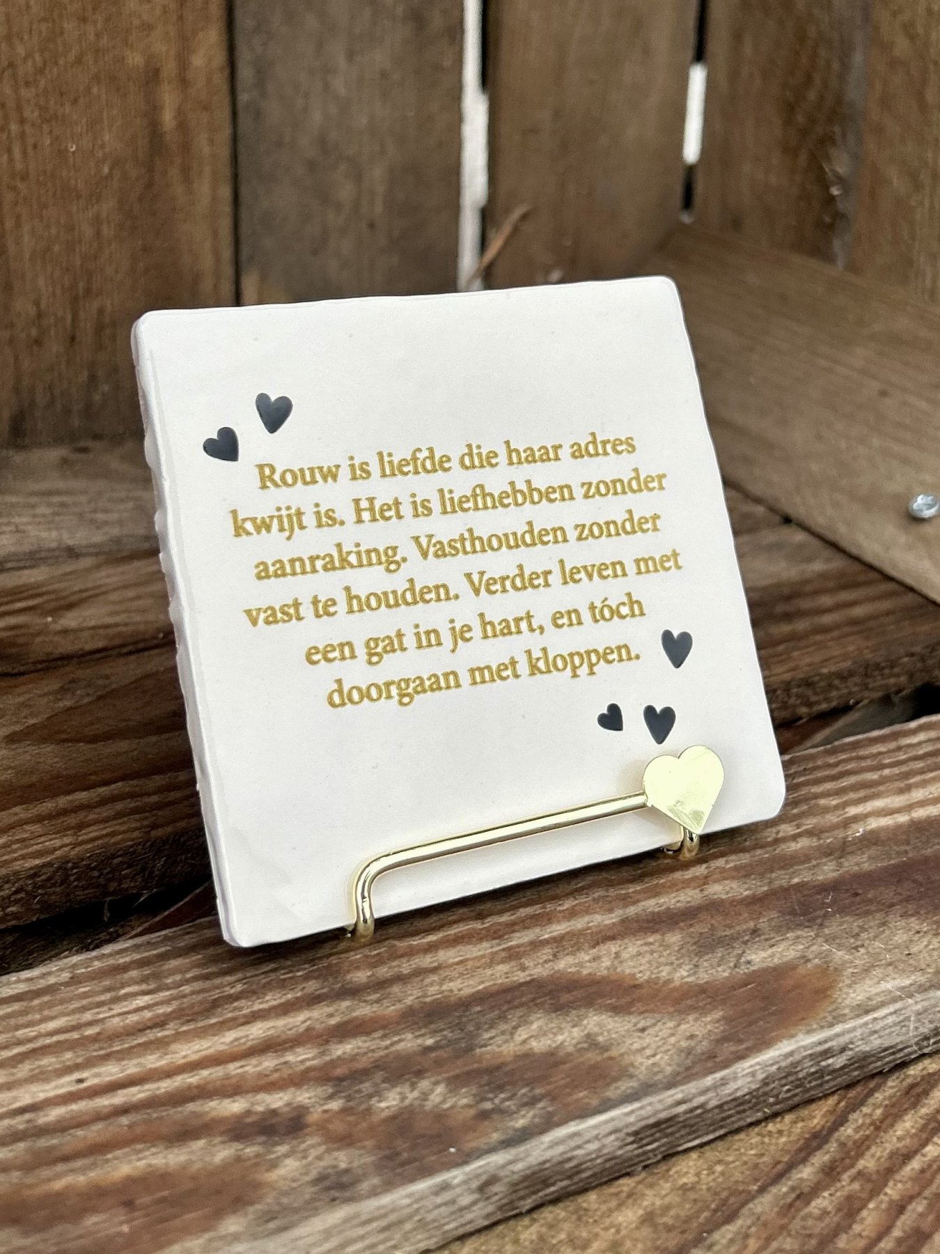 Tegeltje Rouw is liefde die haar adres kwijt is. - Afbeelding 3