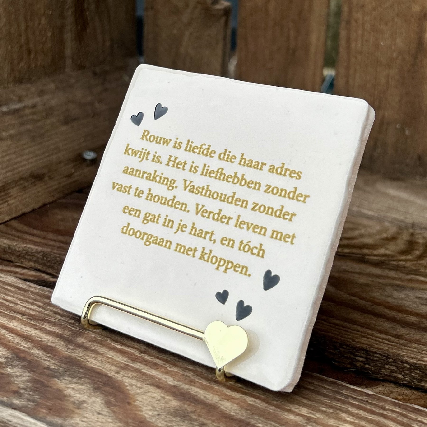 Tegeltje Rouw is liefde die haar adres kwijt is. - Afbeelding 2