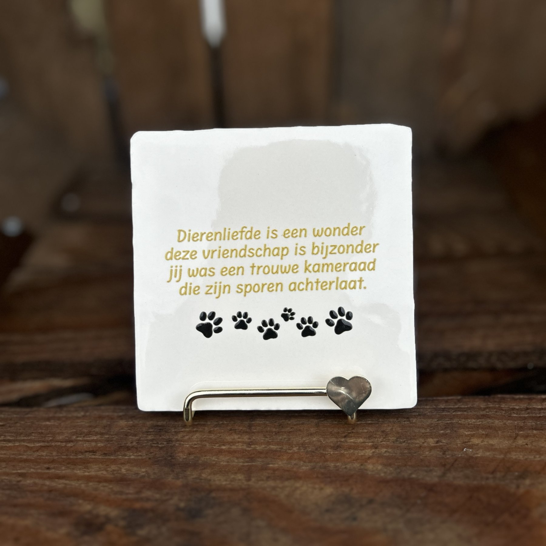 Tegeltje Dierenliefde is een wonder deze vriendschap is bijzonder