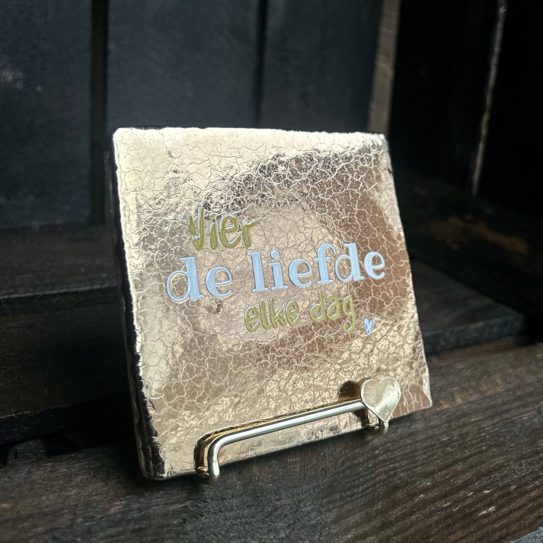 Tegeltje Vier de liefde elke dag - Afbeelding 2