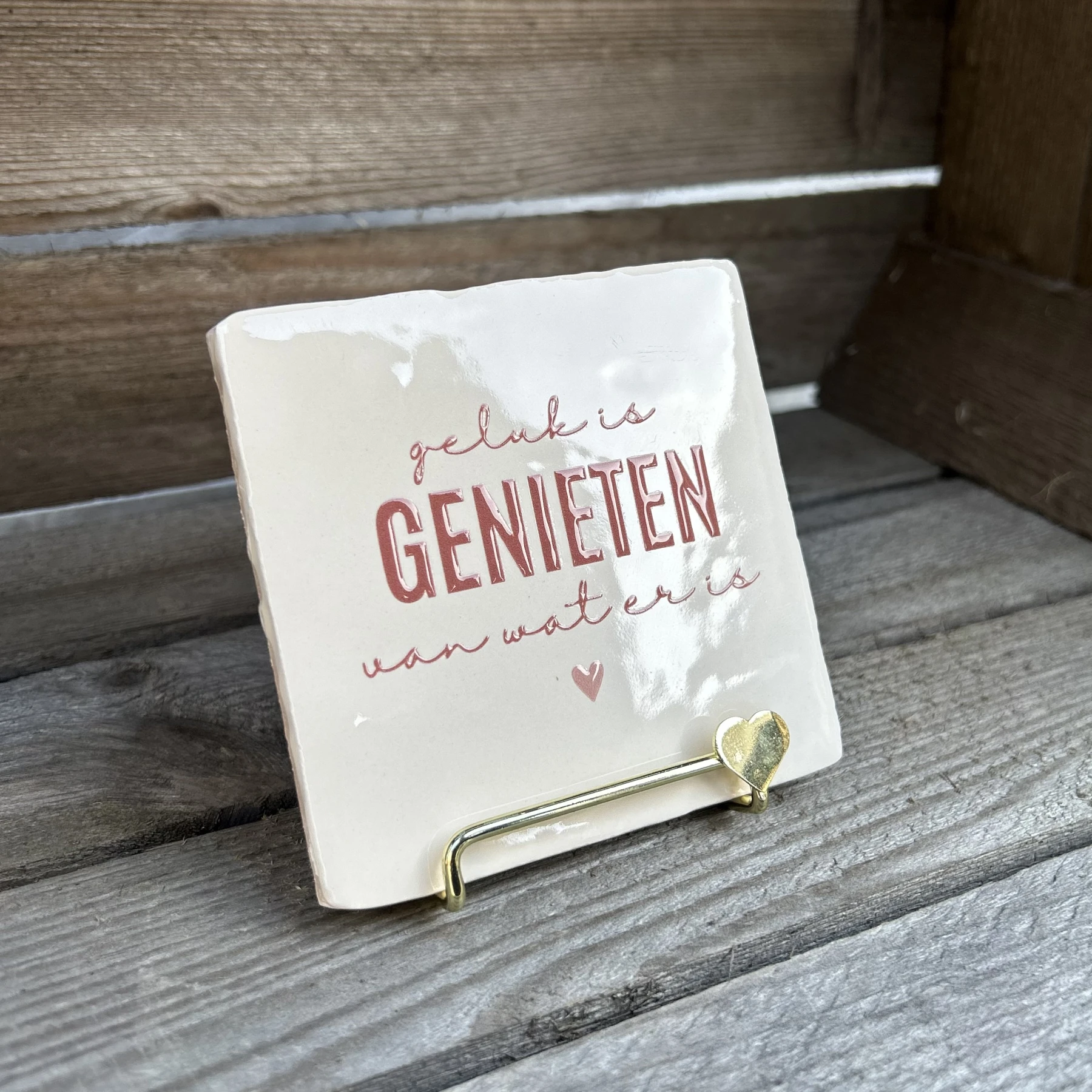 Tegeltje Geluk is genieten van wat er is - Afbeelding 3