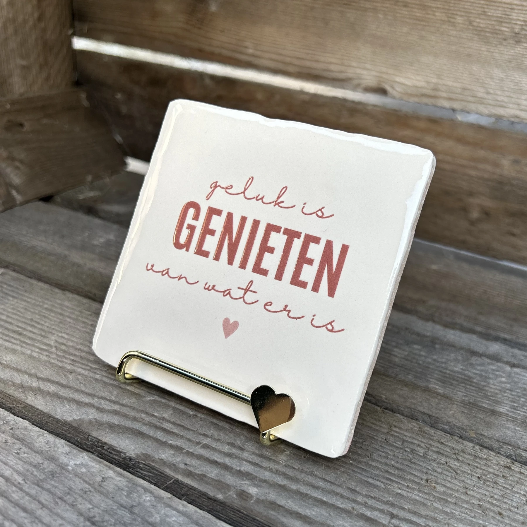 Tegeltje Geluk is genieten van wat er is - Afbeelding 2