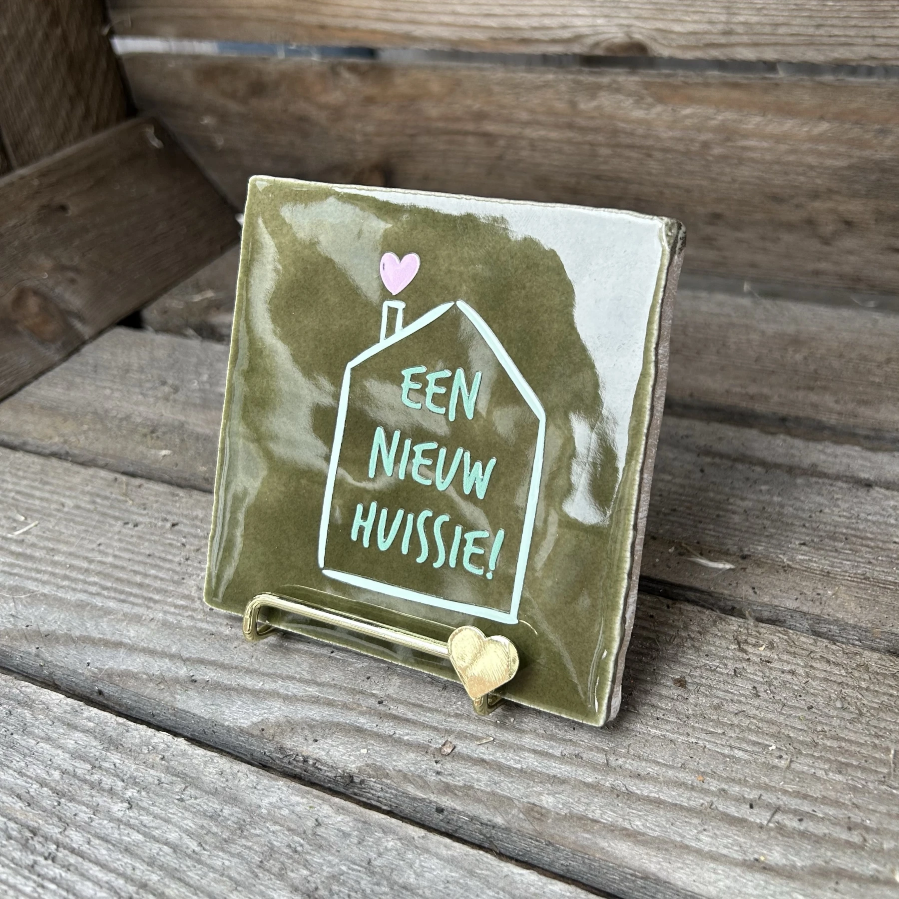 Tegeltje Een nieuw huissie! (Groen) - Afbeelding 3