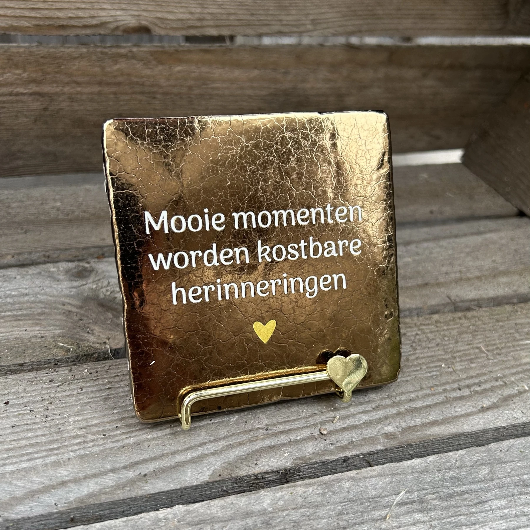 Tegeltje mooie momenten worden kostbare herinneringen (brons) - Afbeelding 3