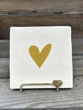 Tegeltje met een goud hart