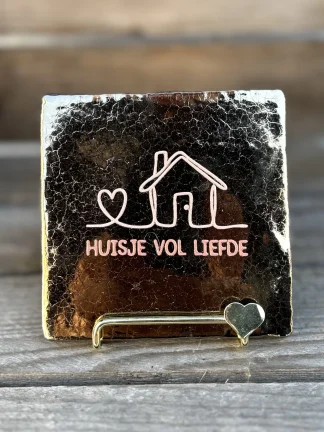 Tegeltje huisje vol liefde (Brons)