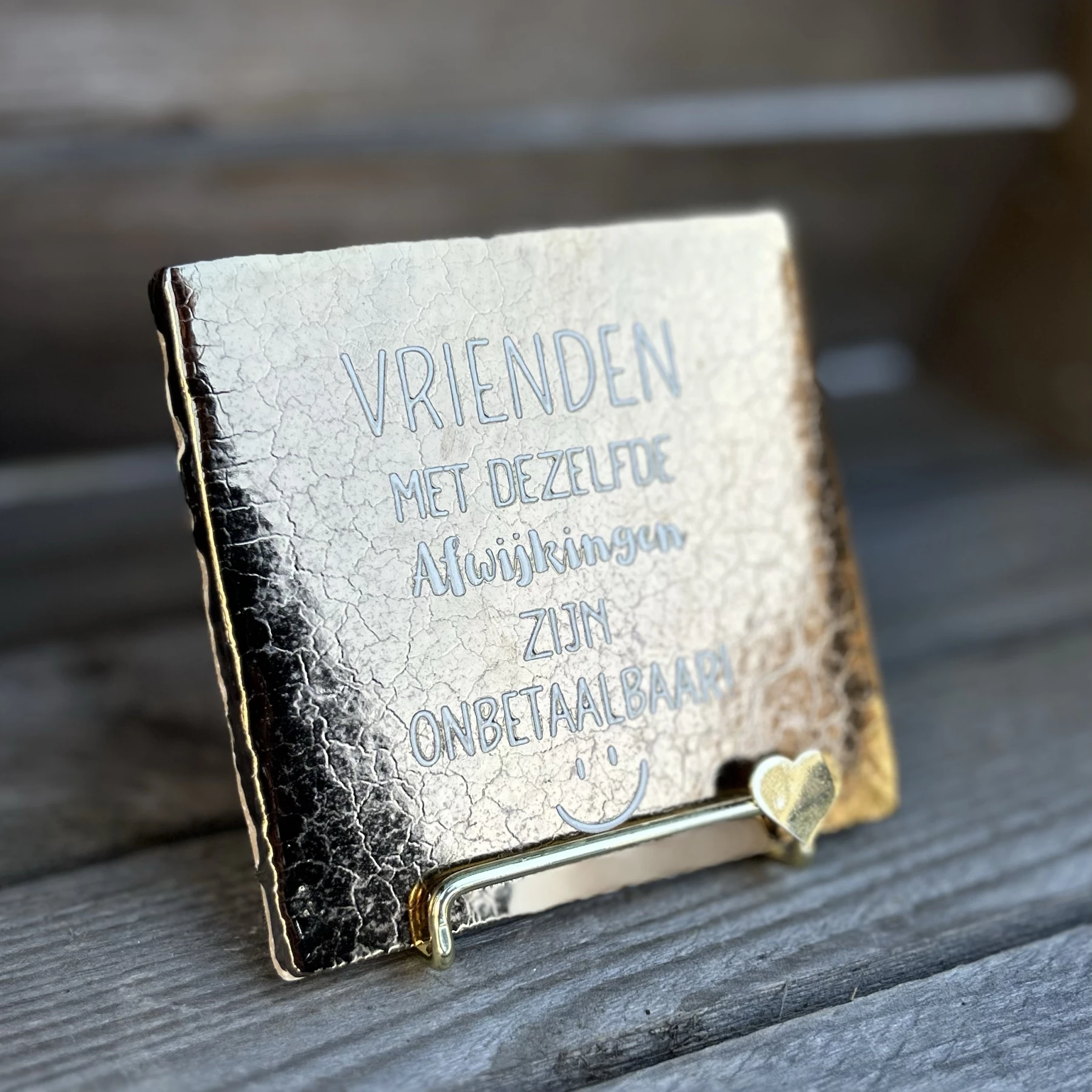 Tegeltje vrienden met dezelfde afwijkingen zijn… (brons) - Afbeelding 3