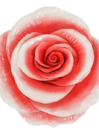 Decoratieve Wandbloem ‘roze roos’ – 15,3x15,3x3,3 cm