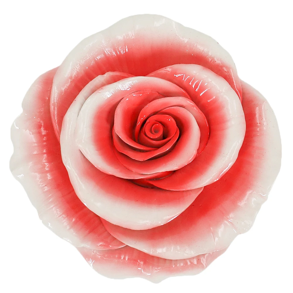 Decoratieve Wandbloem ‘roze roos’ – 15,3x15,3x3,3 cm