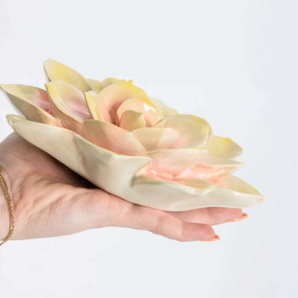 Decoratieve Wandbloem ‘lelie’ – 19x19x4,5 cm - Afbeelding 2