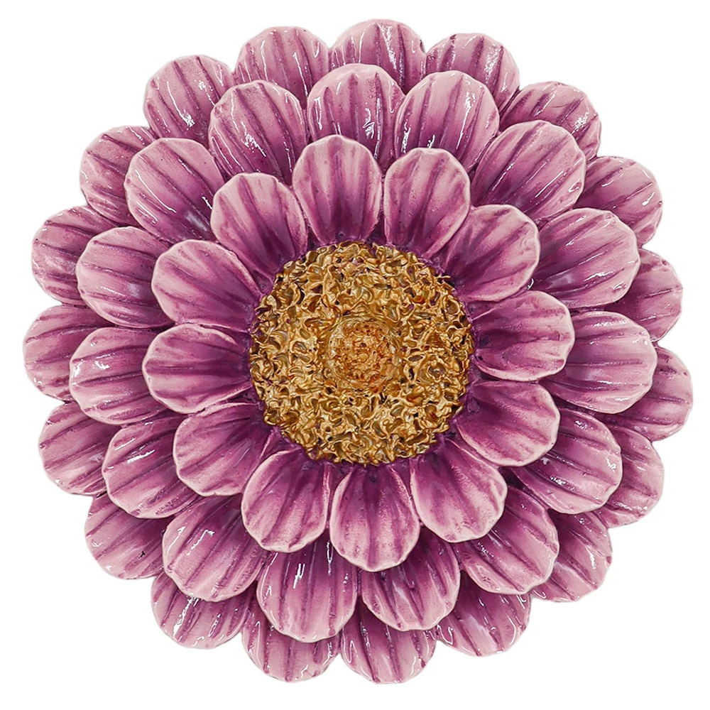 Decoratieve Wandbloem ‘paarse margriet’ – 19x19x4,5 cm