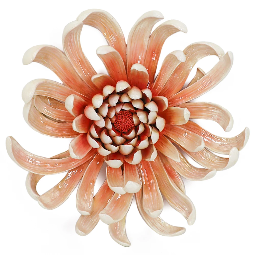 Decoratieve Wandbloem ‘chrysant’ – 28,2x28,2x6,2 cm