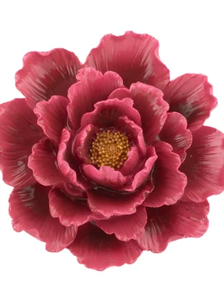 Decoratieve Wandbloem ‘rode Prachtbloem’ – 14x13,7x4 cm