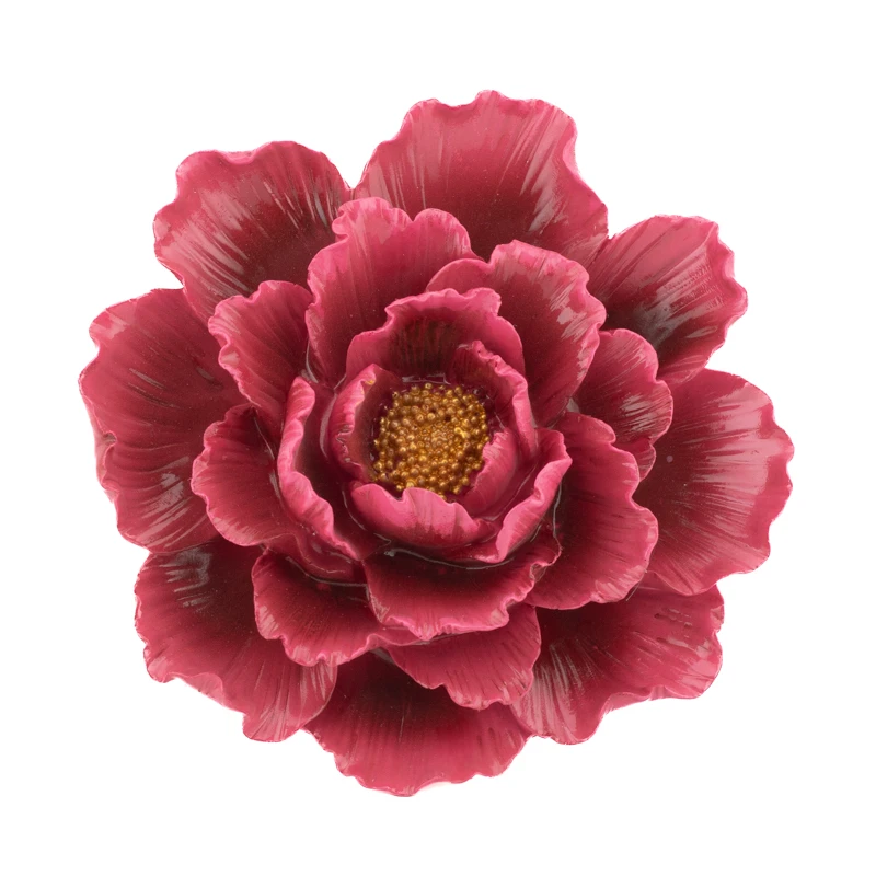 Decoratieve Wandbloem ‘rode Prachtbloem’ – 14x13,7x4 cm