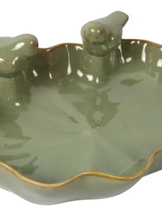 Vogelbad schaal groen 25,7x18x8CM