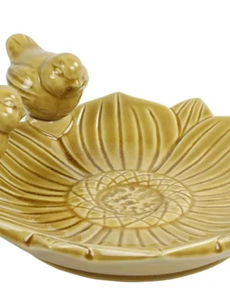 Vogelbad schaal geel 27x26x10CM