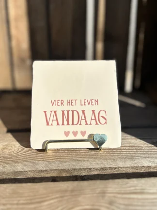 Tegeltje vier het leven vandaag