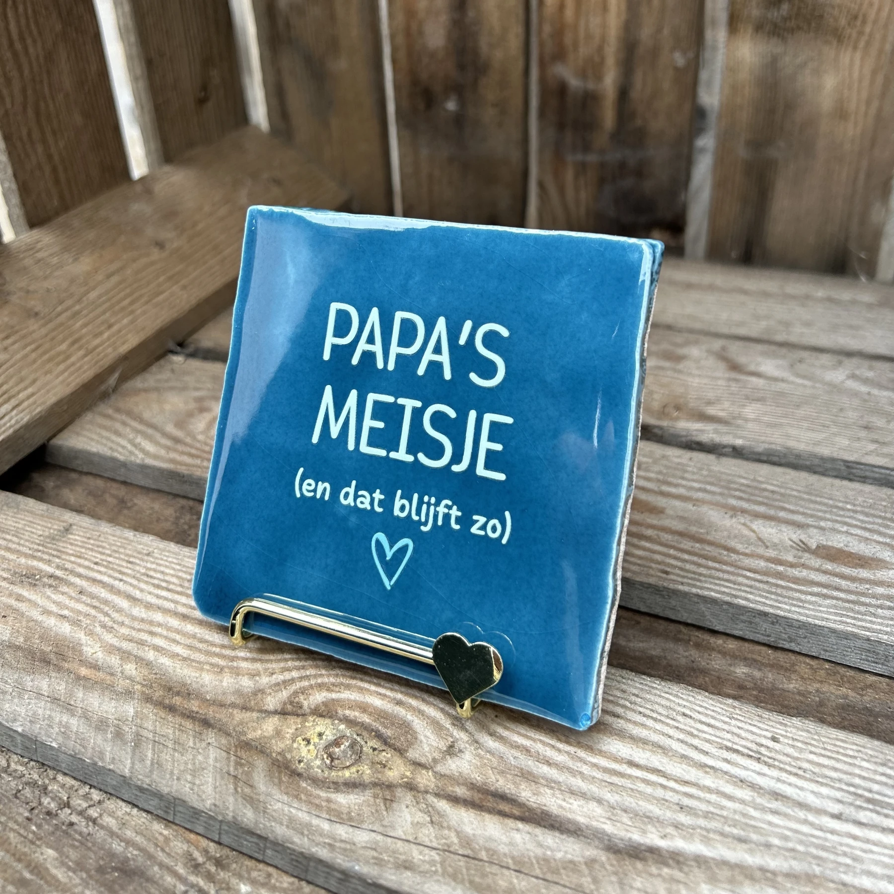 Tegeltje Papa’s meisje (en dat blijft zo) blauw - Afbeelding 3