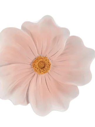 Decoratieve Wandbloem ‘ zacht roze cosmos ’ – 15,3 x 3 x 14,3 cm